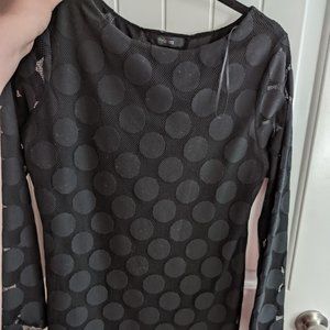 Style & Co Black Polka Dot Dress